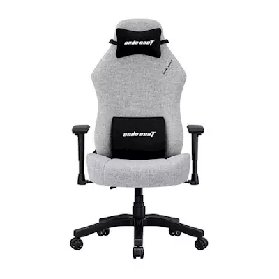 Anda Seat Luna Gaming Chair Fabric Armrest 2D, Size lumbar pillow, small headrest Pillow - Grey