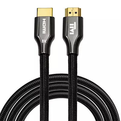 TwistedMinds Zinc Alloy 8k HDMI Cable Braided Custom 8K/60Hz, 4K/120Hz/60Hz, Bandwidth 48Gbps - 5 M
