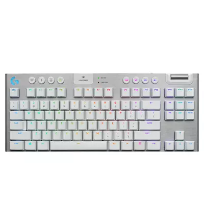 Logitech G915 TenKeyLess Wireless RGB Mechanical Gaming Keyboard - White - Tactile