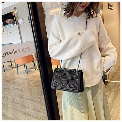 PU bag 23.5*9.5*16.5cm) Color- Black, Coffee, Brown, Red