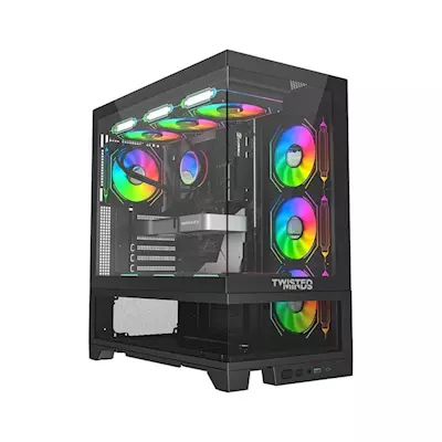 Twisted Minds Phantek-07 Mid Tower, 7*120mm ARGB Fan Gaming Case - Black