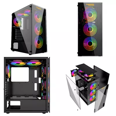 Twisted Minds Manic Shooter-03 Mid Tower Gaming Pc Case – Black