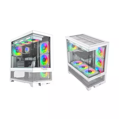 Twisted Minds Phantek – 07 Mid Tower Gaming Case – White