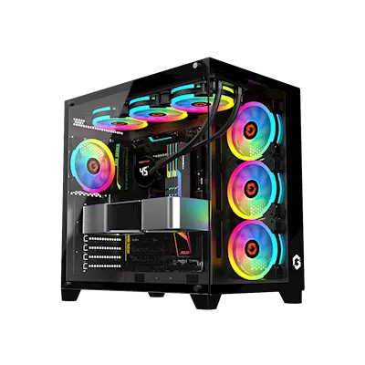GAMEON Emperor Midnight Series Mid Tower Gaming Case - Black