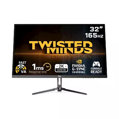 Twisted Minds 32", Flat, QHD ,165Hz ,VA, 1ms, HDR , HDMI2.1 Gaming Monitor