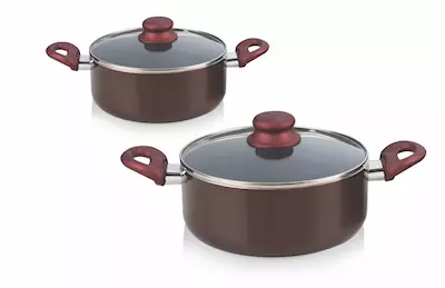 4 PC COOKWARE SET 22 cm Casserole with lid 26 cm Casserole with lid