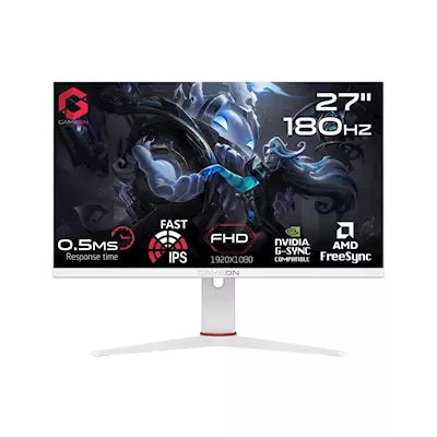 Gameon Goa27Fhd180Ips Artic Pro Series 27" Fhd, 180Hz, Mprt 0.5Ms, Fast Ips Gaming Monitor (Support Ps5) - White