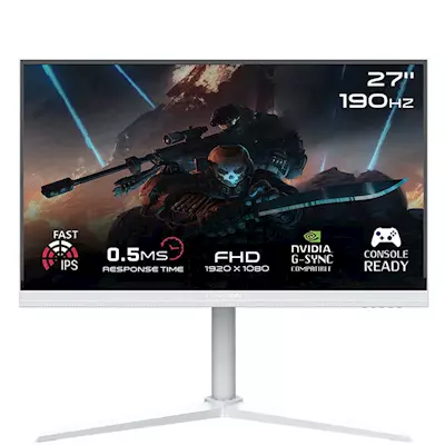 GAMEON GOA27FHD190IPS Artic Pro Series 27" FHD, 190Hz, MPRT 0.5ms, Fast IPS Gaming Monitor (Support PS5) - White